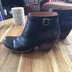 Kork-Ease Black Buckle Booties